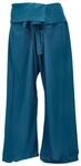 GURU SHOP Fischerhose aus Viskose, Fisherman Pants, Wickelhose, Yogahose - Blau,