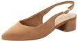 Tamaris Damen Sling Pump mit Blockabsatz Leder, braun, 36 EU