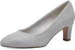 Tamaris Damen Pumps mit Blockabsatz, metallic, 41 EU