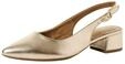 Tamaris Damen Sling Pump mit Blockabsatz, metallic, 36 EU