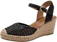 Tamaris Damen Espadrilles mit Keilabsatz, schwarz, 37 EU