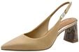 Tamaris Damen Sling Pump mit Blockabsatz Leder, beige, 37 EU