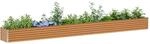 vidaXL Hochbeet Hellbraun 485 x 50 x 36 cm Verzinkter Stahl, Garten- und