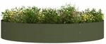 vidaXL Pflanzenring Olive Gr&uuml;n 120 x 120 x 20 cm Kaltgewalzter Stahl, Runder