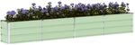 vidaXL Pflanzk&uuml;bel Gr&uuml;n 320 x 40 x 45 cm Stahl, Garten- und Terrassendekor,