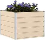 vidaXL Pflanzk&uuml;bel Elfenbein 100 x 100 x 75 cm Stahl, Stylischer Garten- und