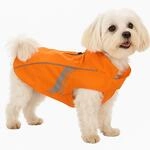 Regenmantel Hund - Pomi Orange - Gr&ouml;&szlig;e A:30cm B:31-36cm C:44-48cm - Polyester -