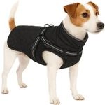 Hundemantel Winter - Flamingo Duker Schwarz 35cm &ndash; wasserdicht, reflektierend,