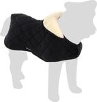 Flamingo Hundemantel Winter &ndash; Jaffa Schwarz &ndash; 50cm &ndash; warm & modisch &ndash;