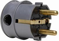 Kopp Schutzkontakt-Winkelstecker, 1 St&uuml;ck, silber, 178520009