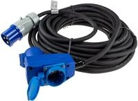ChiliTec CEE Verl&auml;ngerungskabel 15 Meter Stecker auf Winkelkupplung 90&deg; IP44