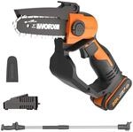 WORX Akku Mini Kettens&auml;ge 18V(MAX 20V) WG324E.1, PowerShare, 12 cm F&uuml;hrungsschiene,