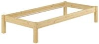 Erst-Holz&reg;Bettgestell Niedrig und Schmal 80 x 200 Kiefer Massivholz