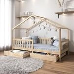 IDIMEX Hausbett ELEA aus massiver Kiefer, Kinderbett mit Rausfallschutz...