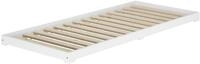Erst-Holz&reg;Wei&szlig;es Niederflurbett Futon extra niedrig Bodenbett 100x200 Kiefer