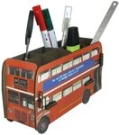 Werkhaus Stiftehalter, Design: Londoner Doppeldeckerbus, 8 x 11 x 20,8 cm