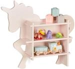 Relaxdays Kinderregal Einhorn, 2 offene F&auml;cher, rosa
