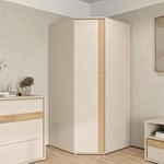 Forte WEXLIN Eckkleiderschrank 90 95, moderner Kleiderschrank mit Schrankt&uuml;r,