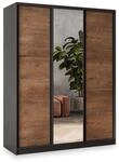 Masseno Schwebet&uuml;renschrank Sore 160/205/58 cm Kleiderschrank mit 4 Schubladen
