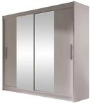 Mirjan24 Kleiderschrank London II mit Spiegel, Schiebet&uuml;renschrank,