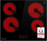 KKT KOLBE Kochfeld Kochplatte Autark Glaskeramik Heizspiralen 60 cm | 6 kW | 4...