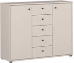 Forte TEMPRA 2 Kommode 100 110, Moderne Kommode 2-t&uuml;rig, 5 Schubladen, Schlafzimmer,