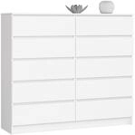 AKORD Kommode K-140 mit 10 (2 x 5) Schubladen, B138 x H121 x T40 cm, Gewicht 75...