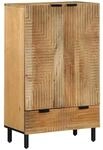 vidaXL Highboard Braun 60x33x100 cm Massivholz Mango, Sideboard, Kommode.