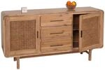 Mendler Sideboard HWC-M47, Schrank Kommode Highboard, Stauf&auml;cher Schublade, Rattan