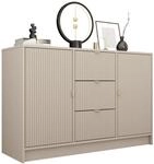 Mirjan24 Kommode Tireno 2D3SZ mit 3 Schubladen und 2 T&uuml;ren, geriffelte Fronten,