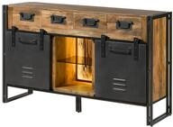 MASSIVMOEBEL24.DE | Sideboard inkl. Beleuchtung Mango/Altholz Natur...