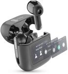 cellularline Hush Bluetooth In-Ear Kopfh&ouml;rer mit Touch Display, Active Noise