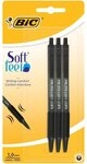 BIC Druckkugelschreiber Soft Feel (0,32 mm) Blister &agrave; 3 St&uuml;ck, schwarz