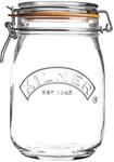 Kilner B&uuml;gelverschluss Glas | 1 L | Rund | Vorratsgl&auml;ser mit Deckel luftdicht | mit