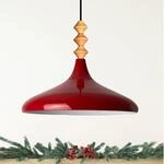 bamyum Champion Pendelleuchte aus Holz, 35 cm H&auml;ngelampe Metall E27 Moderne...