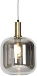 Qazqa Smart led Design Pendelleuchte, Pendellampe - Zuzanna - Schwarz mit Rauchglas,