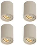 Qazqa Verstellbarer Deckenstrahler, Deckenspot - 108444 - Beige, max. 10W,...