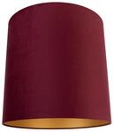 Qazqa classic-antique Lampenschirm - Cilinder Velours - Rot, supports-e27, diameter