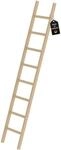 PROREGAL Sprossen-Anlegeleiter Holz ohne Traverse | 8 Sprossen | Leiter,