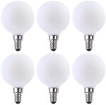 NCC-Licht 6 x LED Filament Leuchtmittel Globe G60 4W E14 opal 350lm warmwei&szlig;...