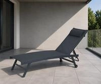 Gardissimo Sonnenliege Elli &ndash; Formsch&ouml;ne Aluminium-Gartenliege mit 5fach