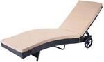 Mendler Sonnenliege HWC-D80, Gartenliege Relaxliege Liege, Poly-Rattan -...
