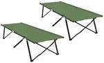 vidaXL Klapp Schlafbett f&uuml;rs Camping 2 pcs Gr&uuml;n 206 x 76 x 74 cm, Kompakte