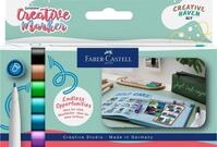 Faber-Castell 160603 - Goldfaber Creative Marker Set, 6 Filzstifte, wasserfeste