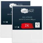 Keilrahmen Leinwand zum Bemalen 50x60 cm &ndash; Artina FSC&reg; 2er Set bespannte
