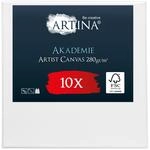Artina FSC&reg; Keilrahmen 10er Set Akademie 50x50 cm &ndash; Leinwand Set Maltuch aus...