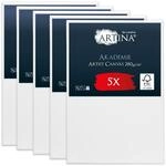 Artina FSC&reg; 5er Set Keilrahmen Leinwand zum Bemalen 100x150 cm &ndash; bespannte