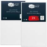 Keilrahmen Leinwand zum Bemalen 80x140 cm &ndash; Artina FSC&reg; 2er Set bespannte