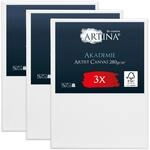 Keilrahmen Leinwand zum Bemalen 90x120 cm &ndash; Artina FSC&reg; 3er Set Leinwand