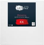 Keilrahmen Leinwand zum Bemalen 40x40 cm &ndash; Artina Premium 4er Set FSC&reg;...